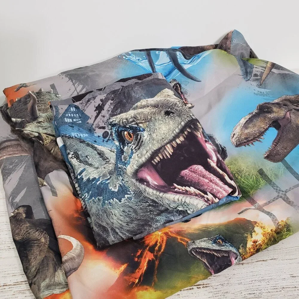 Jurassic World  Dinosaurs  Twin Fitted Sheet & Pillowcase